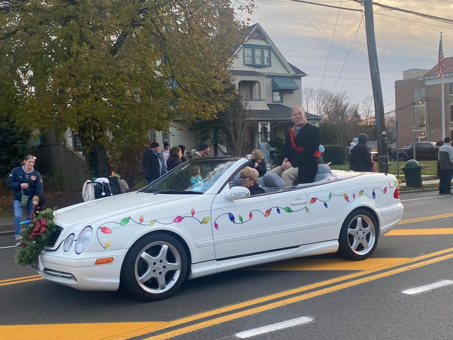 Suffolk County Legis. Tom Cilmi was surprised with the honor of being the parade’s grand marshal earlier in the day.